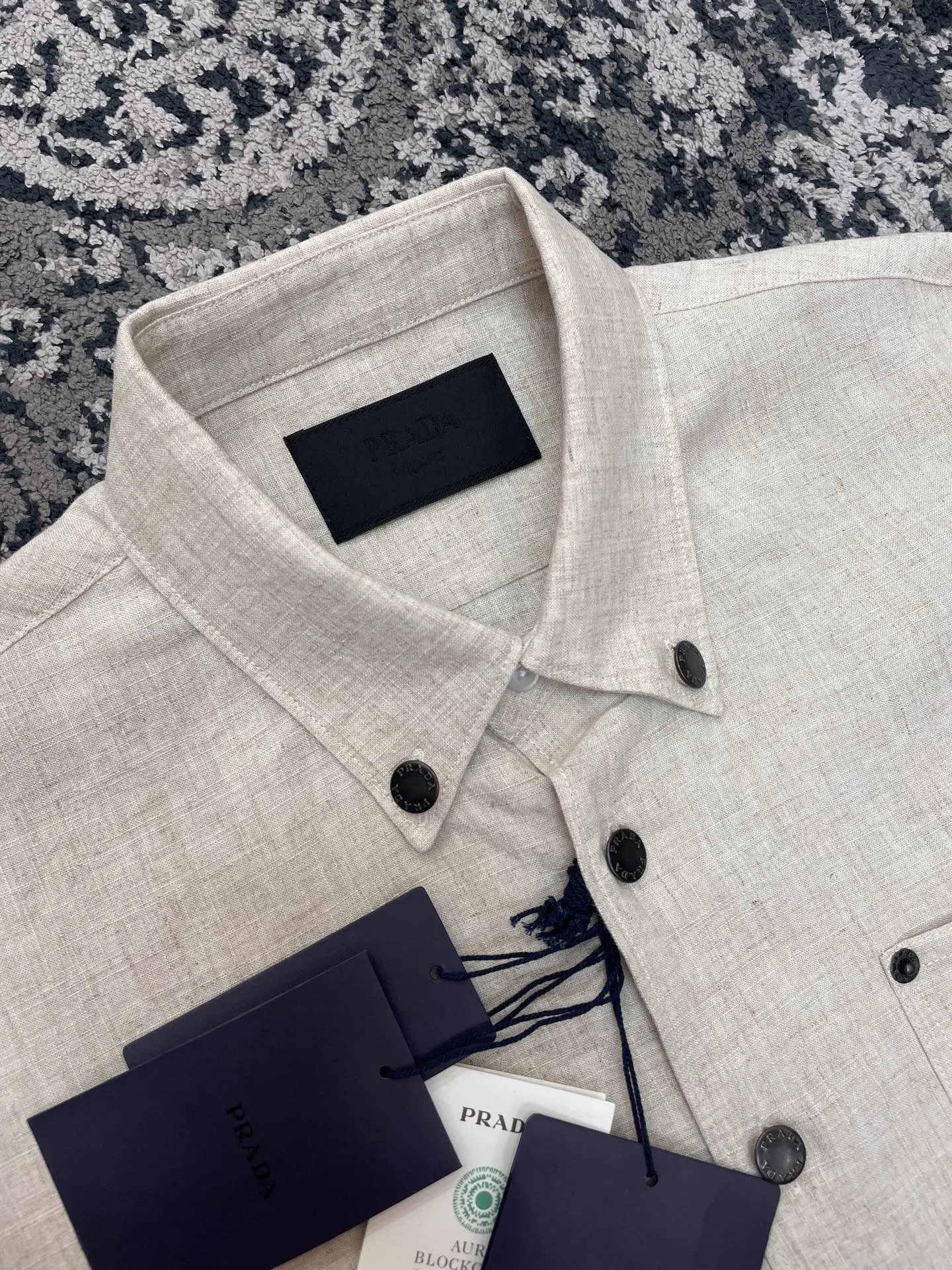PRADA Мужская рубашка из льна PRADA Мужская рубашка из льна