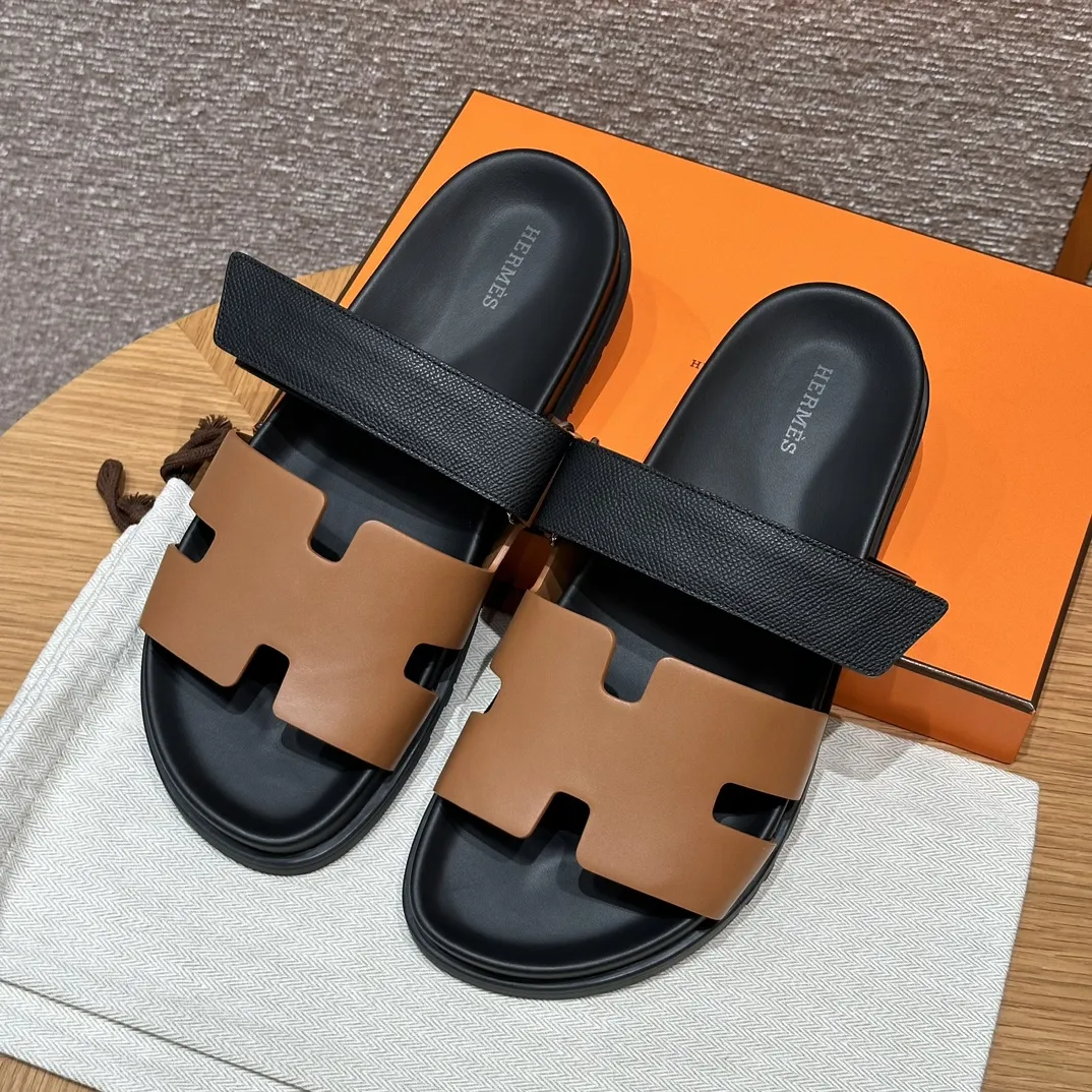 HERMES Мужские сандалии Chypre из овчины