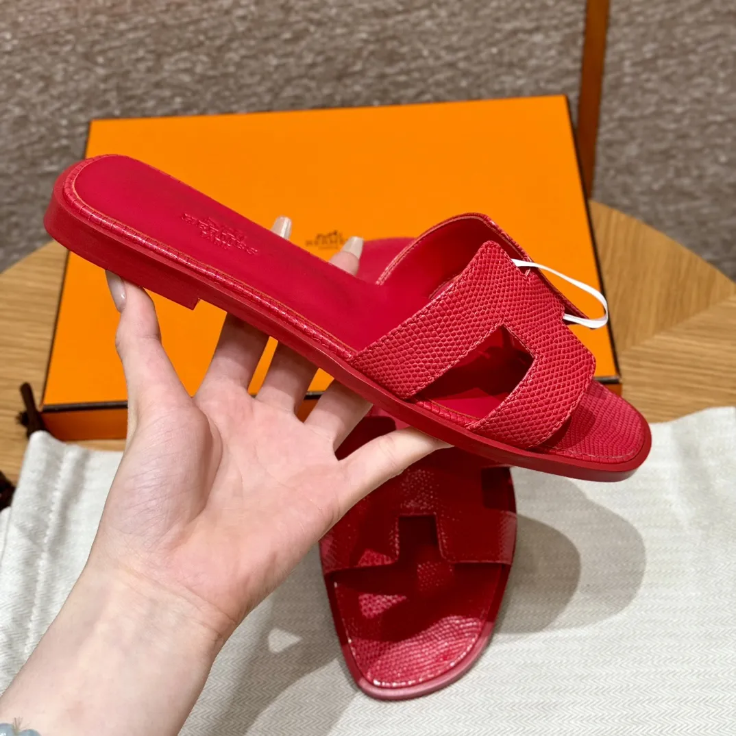 HERMES Женские сандалии Oran кожа ящерицы 