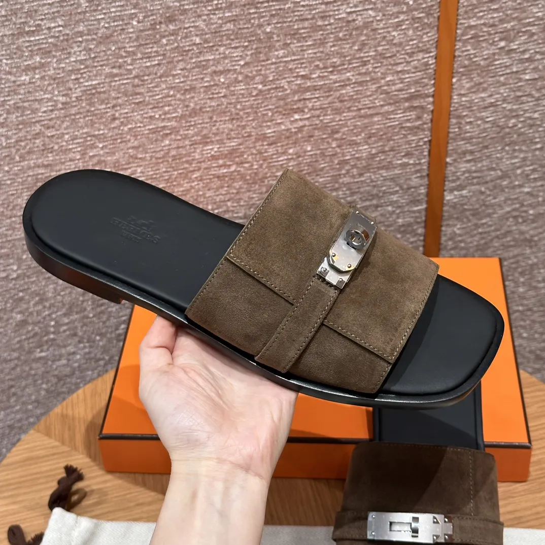 HERMES Мужские сандалии Gabriel из замши HERMES Мужские сандалии Gabriel из замши