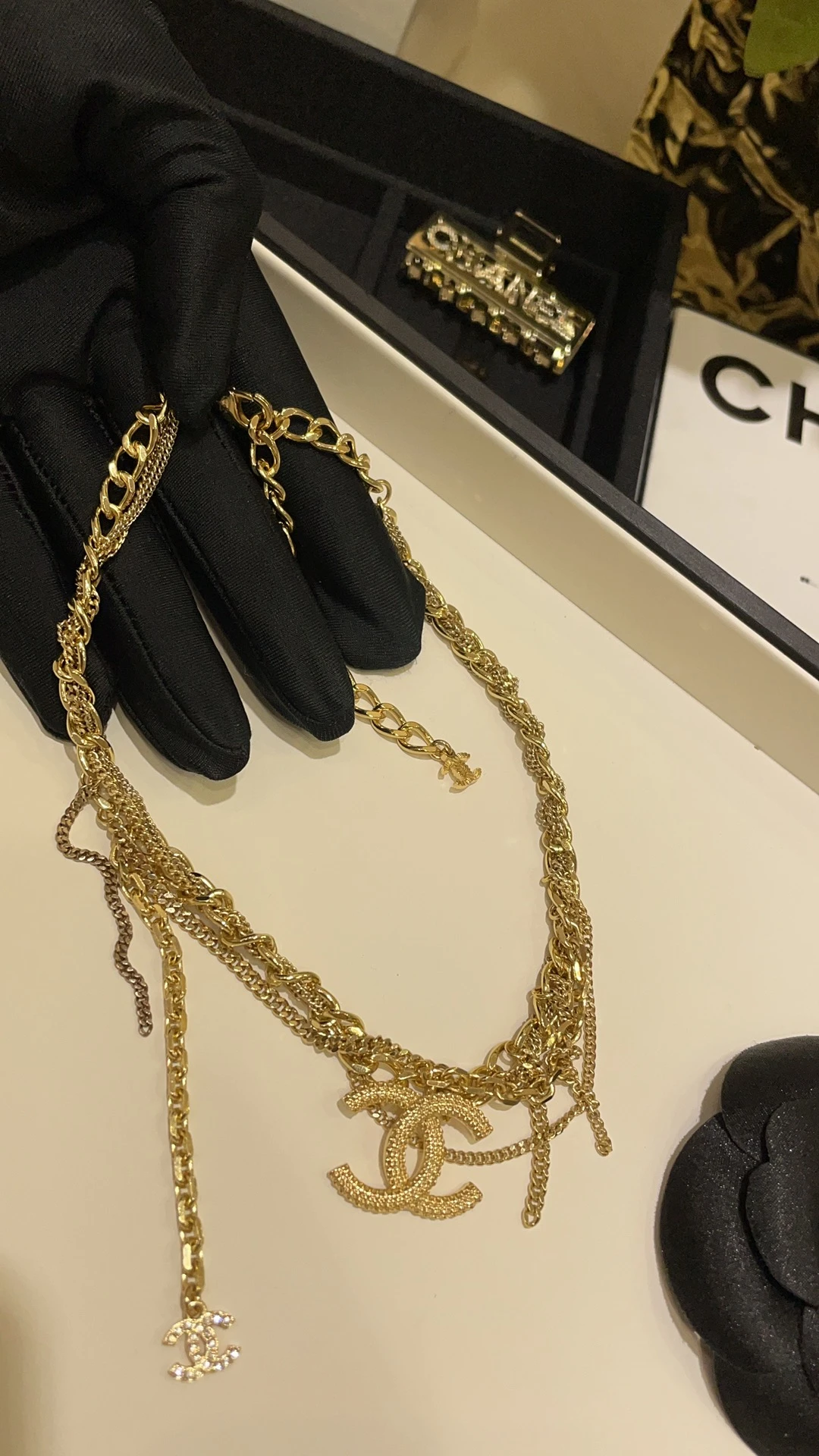 CHANEL Женское двуслойное ретро колье CHANEL Женское двуслойное ретро колье