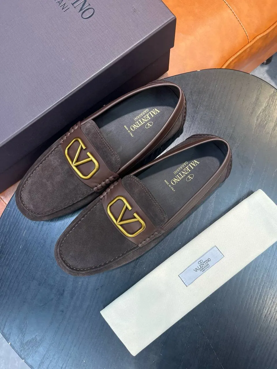 VALENTINO Мужские замшевые мокасины