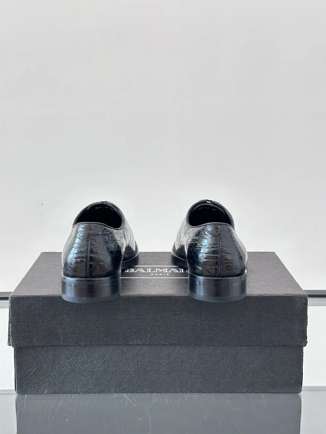BALMAIN Мужские туфли коровья кожа под кожу рептилии