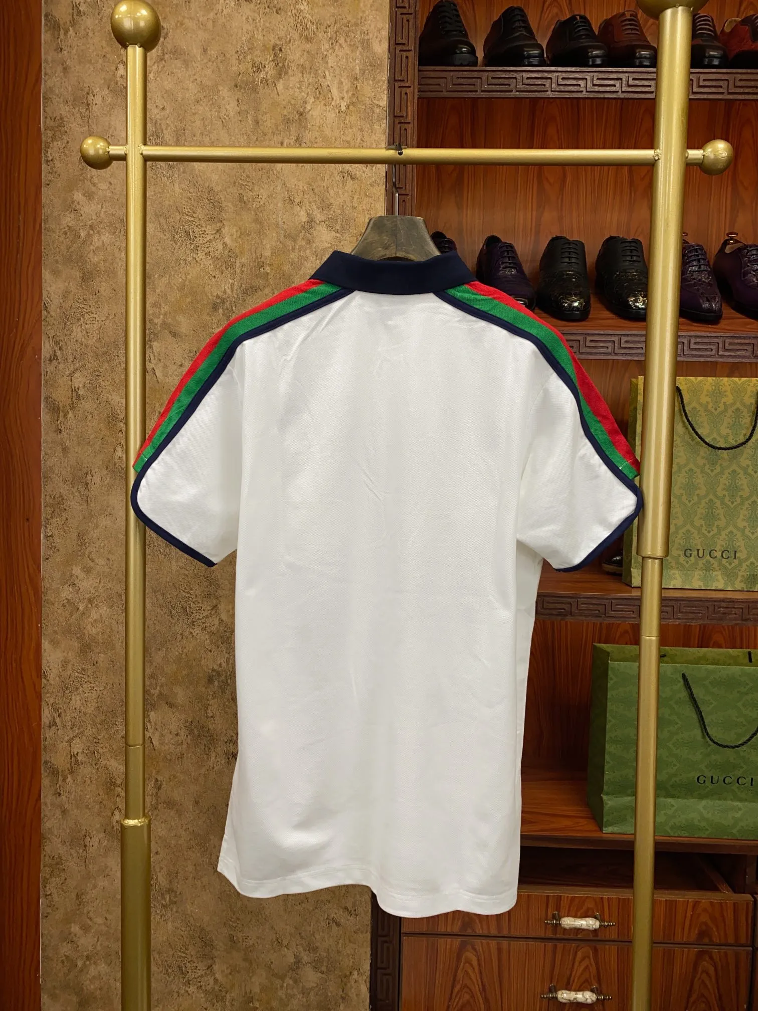 GUCCI Мужская футболка-поло GUCCI Мужская футболка-поло