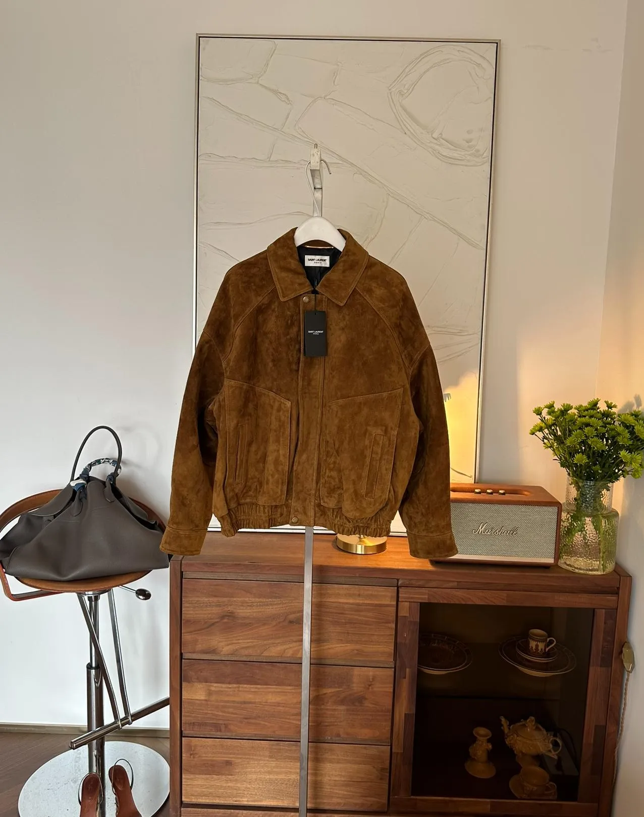 SAINT LAURENT Женская куртка из замши SAINT LAURENT Женская куртка из замши