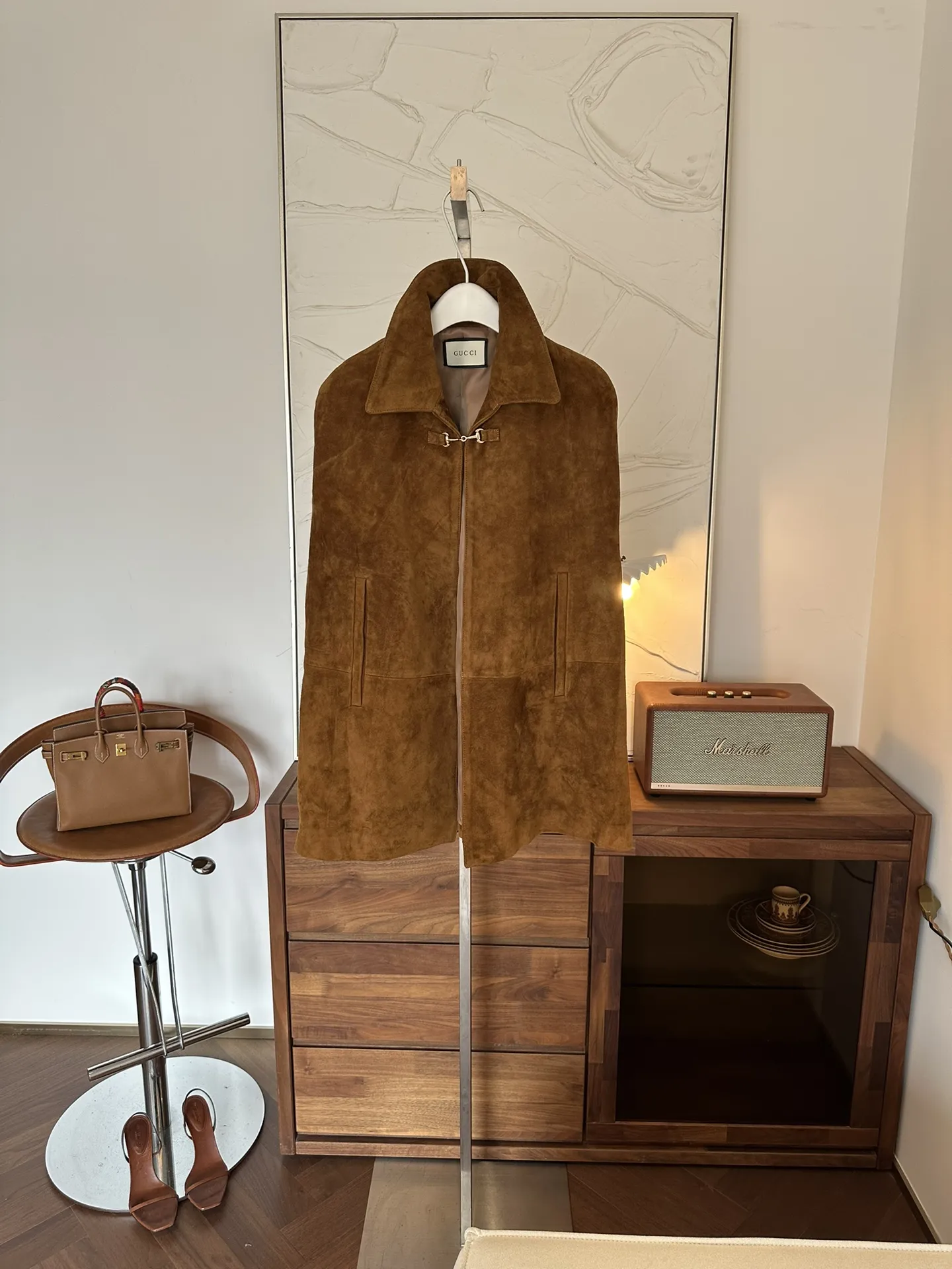 GUCCI Женский плащ из замши GUCCI Женский плащ из замши