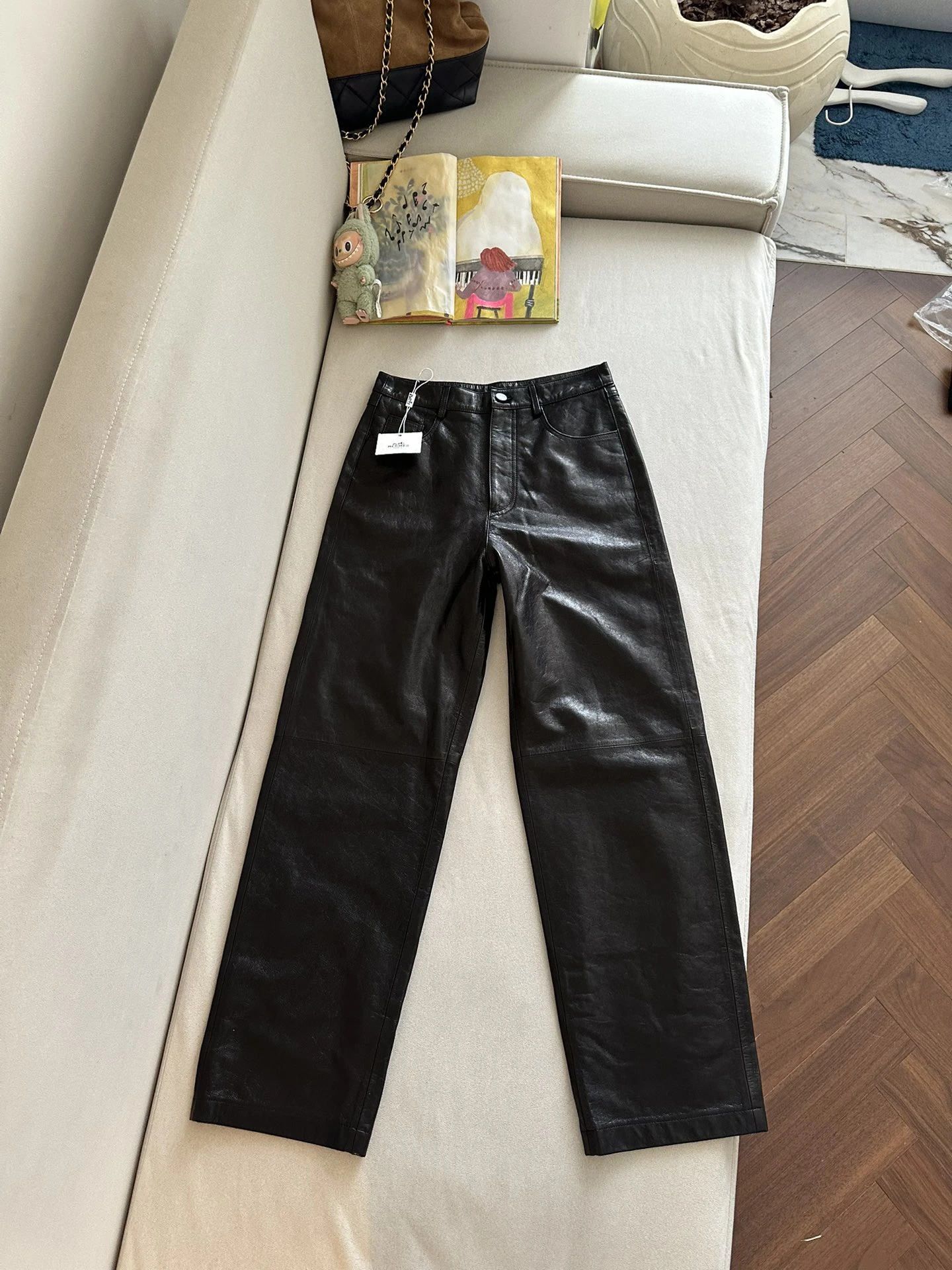 HERMES Женский кожаный костюм