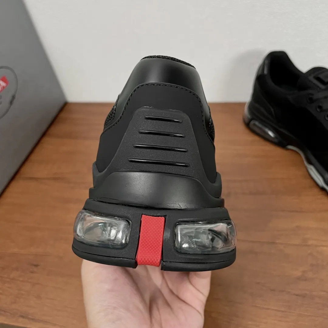 PRADA Мужские кроссовки коровья кожа с фирменной эмблемой 