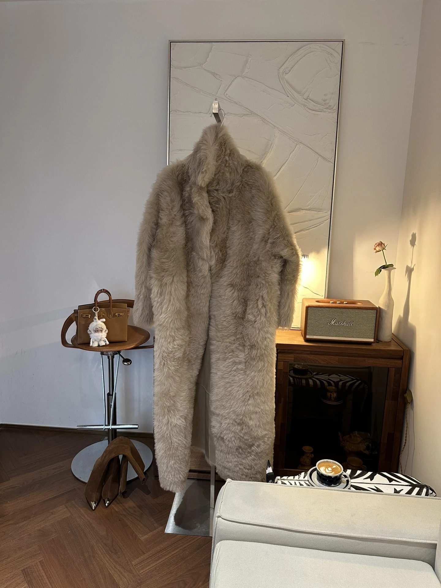 HERMES Женская шуба из овчины HERMES Женская шуба из овчины