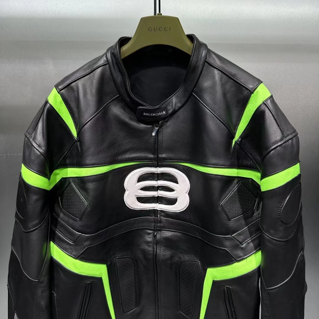 BALENCIAGA Мужская кожаная куртка BALENCIAGA Мужская кожаная куртка