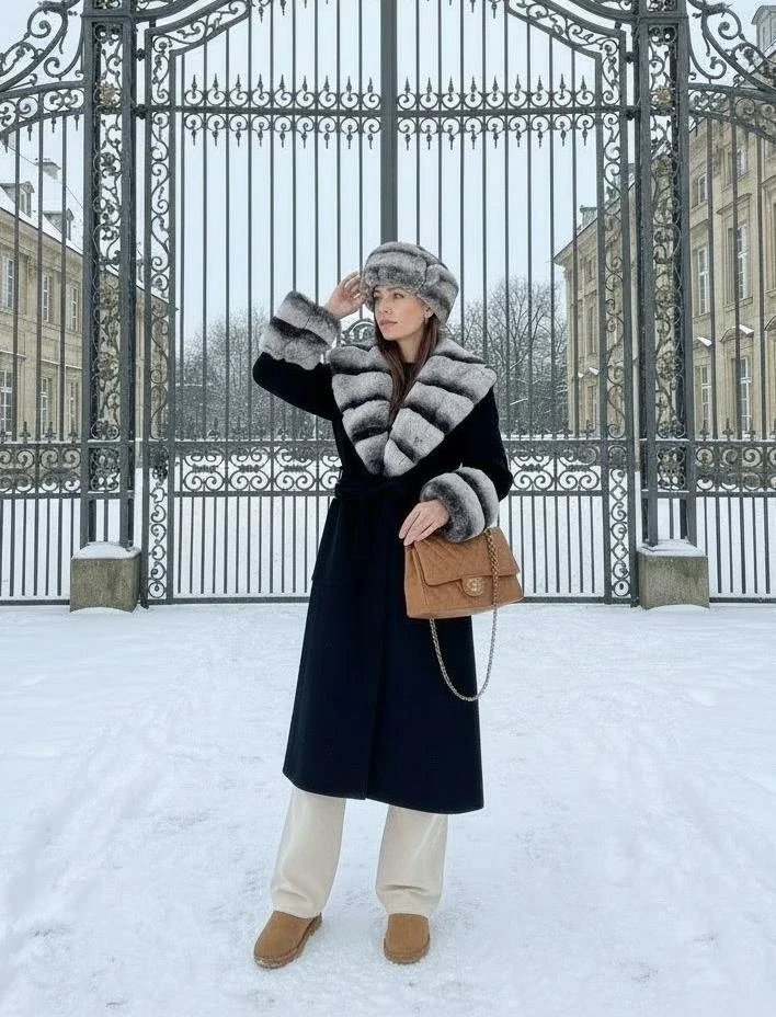 FENDI Женское пальто из меха кролика 