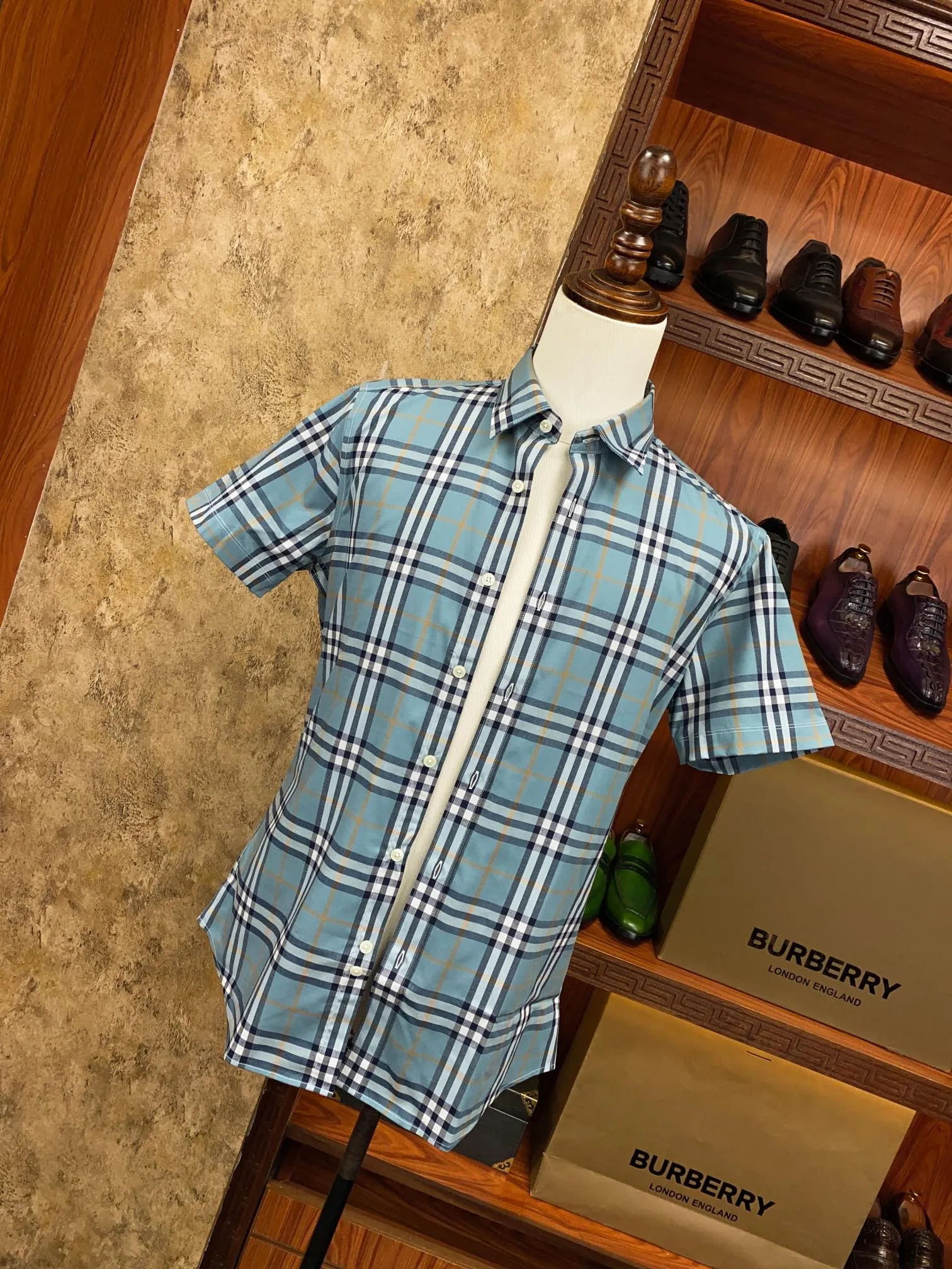 BURBERRY Мужская рубашка из поплина в классическом стиле