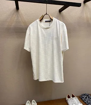 LOUIS VUITTON Мужская футболка с фирменным узором в виде клетчатого мотивa