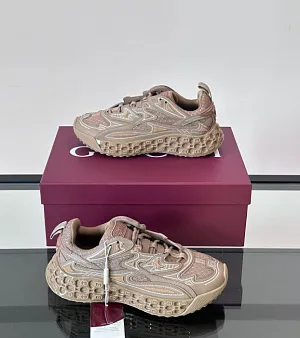 GUCCI Мужские кроссовки мягкий текстиль и детали из натуральной кожи 