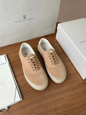 BRUNELLO CUCINELLI Мужские сникеры из замши на резиновой подошве