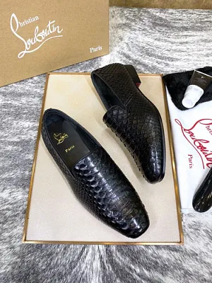 CHRISTIAN LOUBOUTIN Мужские туфли кожа змеи