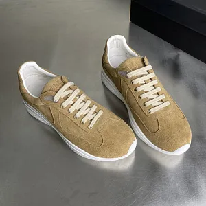 PRADA Мужские кроссовки с подошвой из белой резины