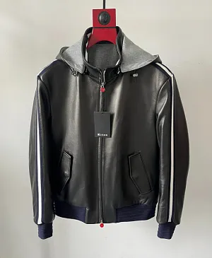 KITON Мужская кожаная куртка 