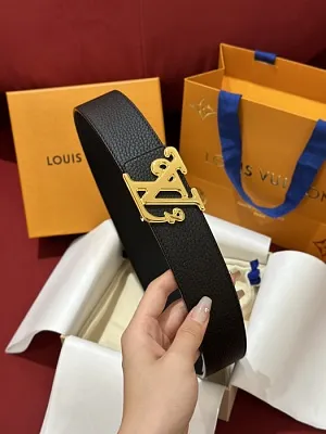 LOUIS VUITTON Двусторонний Мужской ремень LV Optic