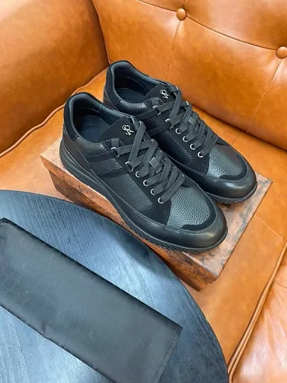 STEFANO RICCI Мужские кроссовки из телячьей кожи серые