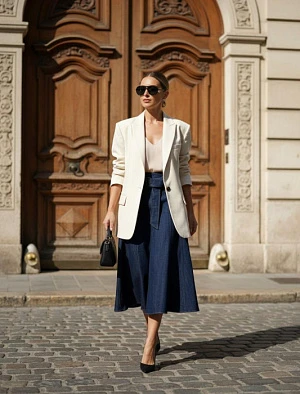 BRUNELLO CUCINELLI Женская юбка из денима