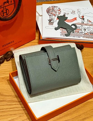 HERMES Кошелёк Bearn 11 см 0L/Girs Meyer Epsom