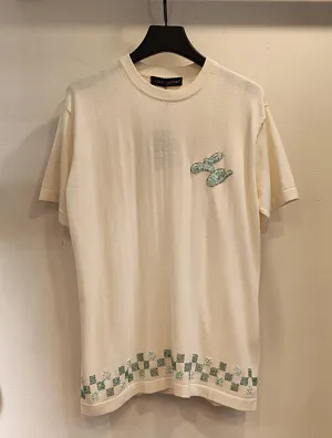 LOUIS VUITTON Мужская футболка хлопок с вышивкой