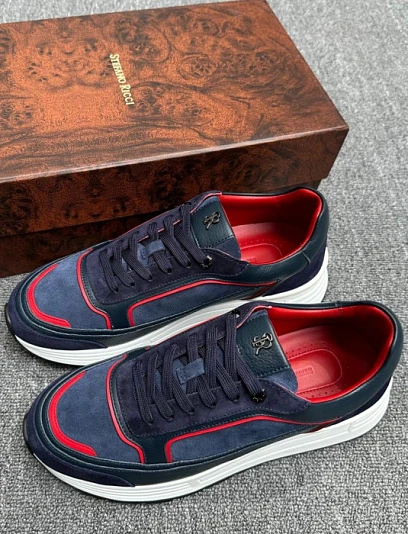 STEFANO RICCI Мужские кроссовки телячья кожа