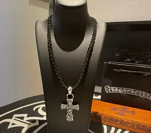 CHROME HEARTS Мужская цепь с  кожаным шнурком