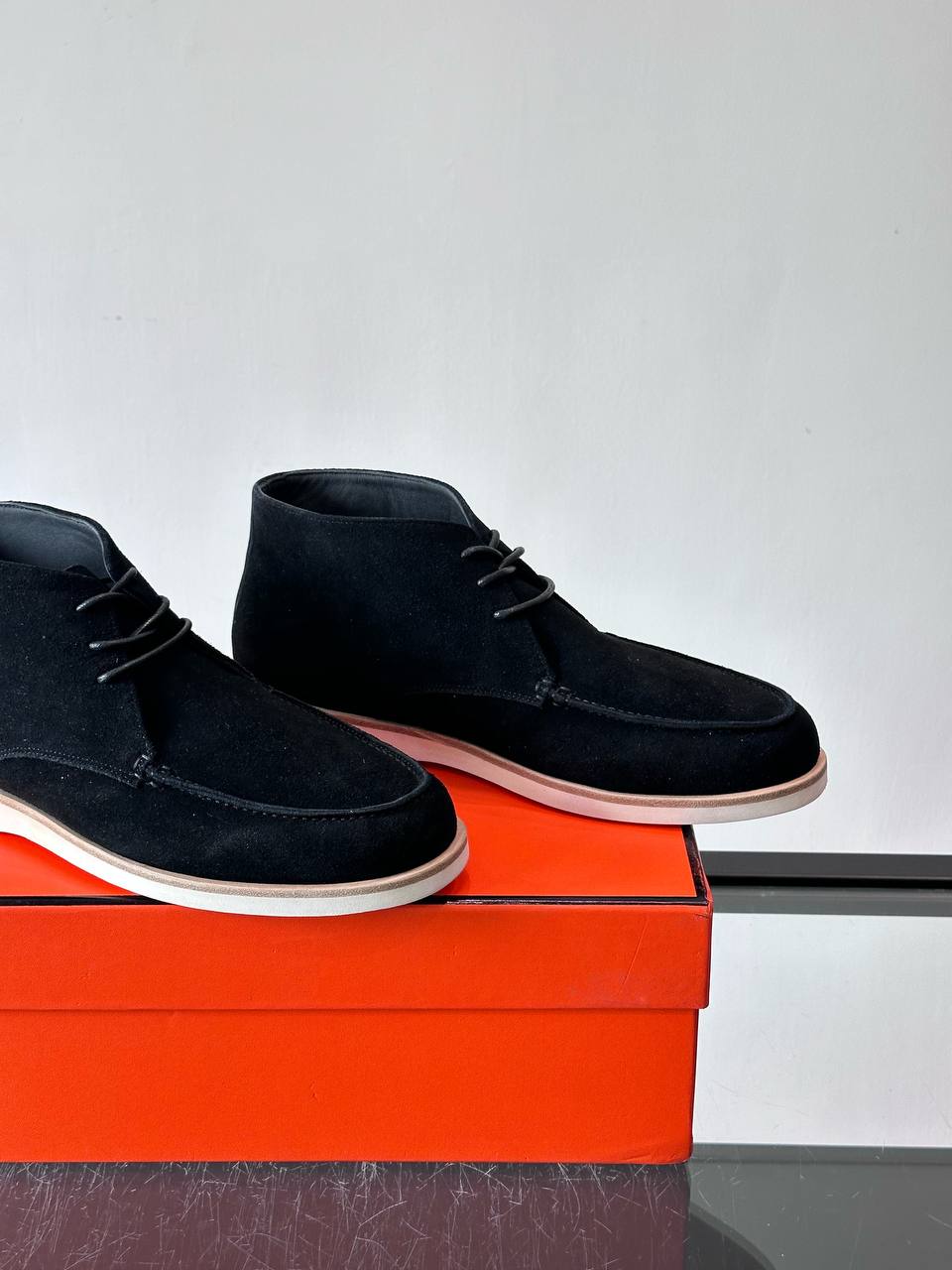 HERMES Мужские замшевые ботинки 