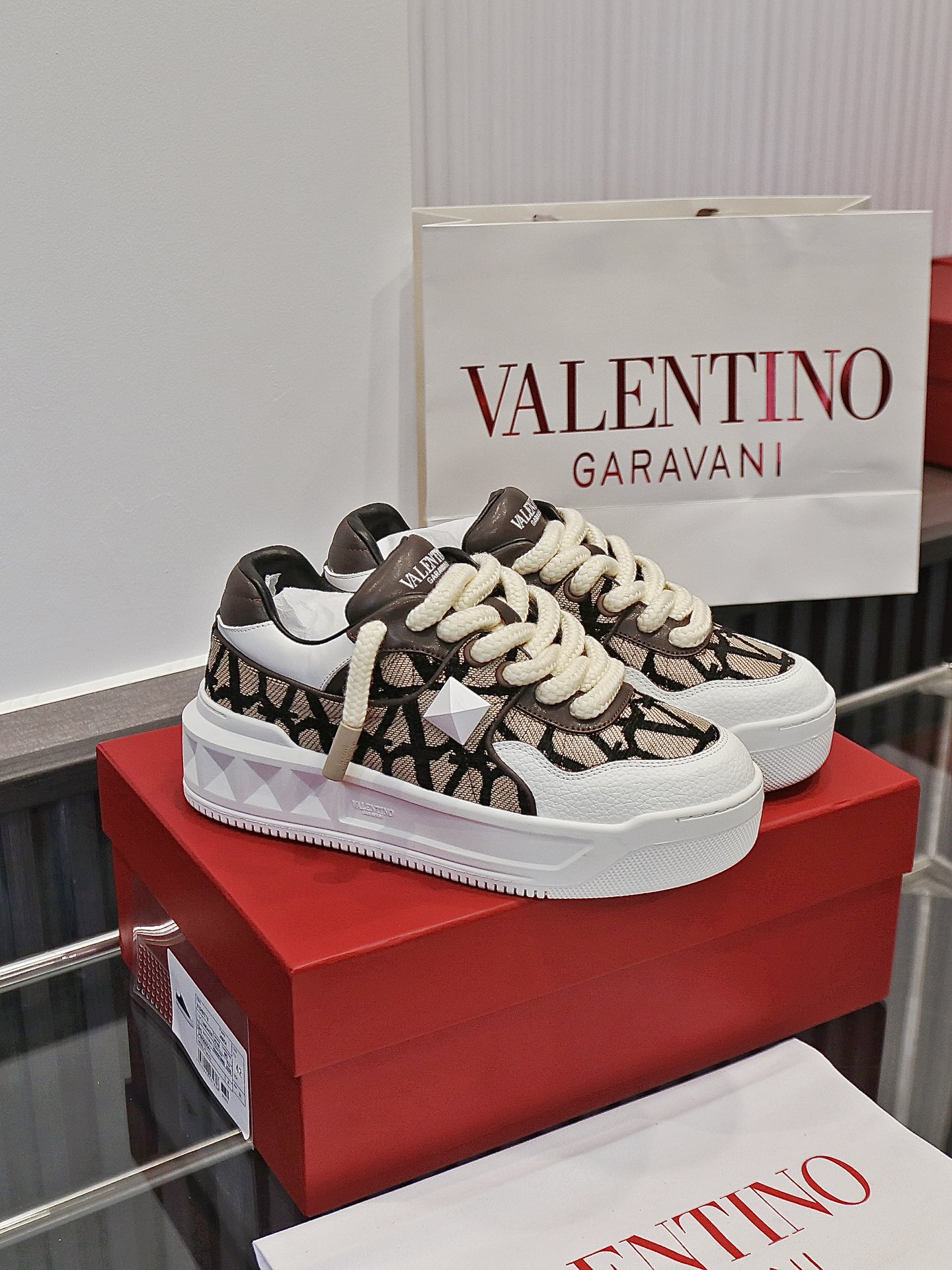 VALENTINO Кроссовки One Stud XL комбинированные