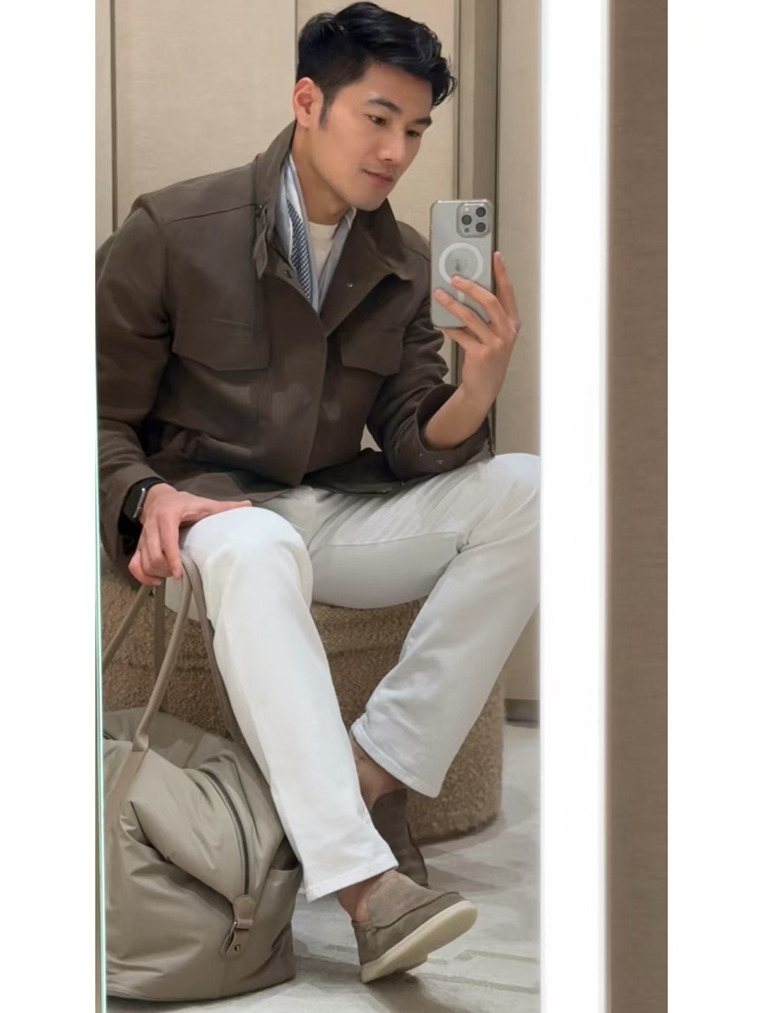 LORO PIANA Мужская куртка лён