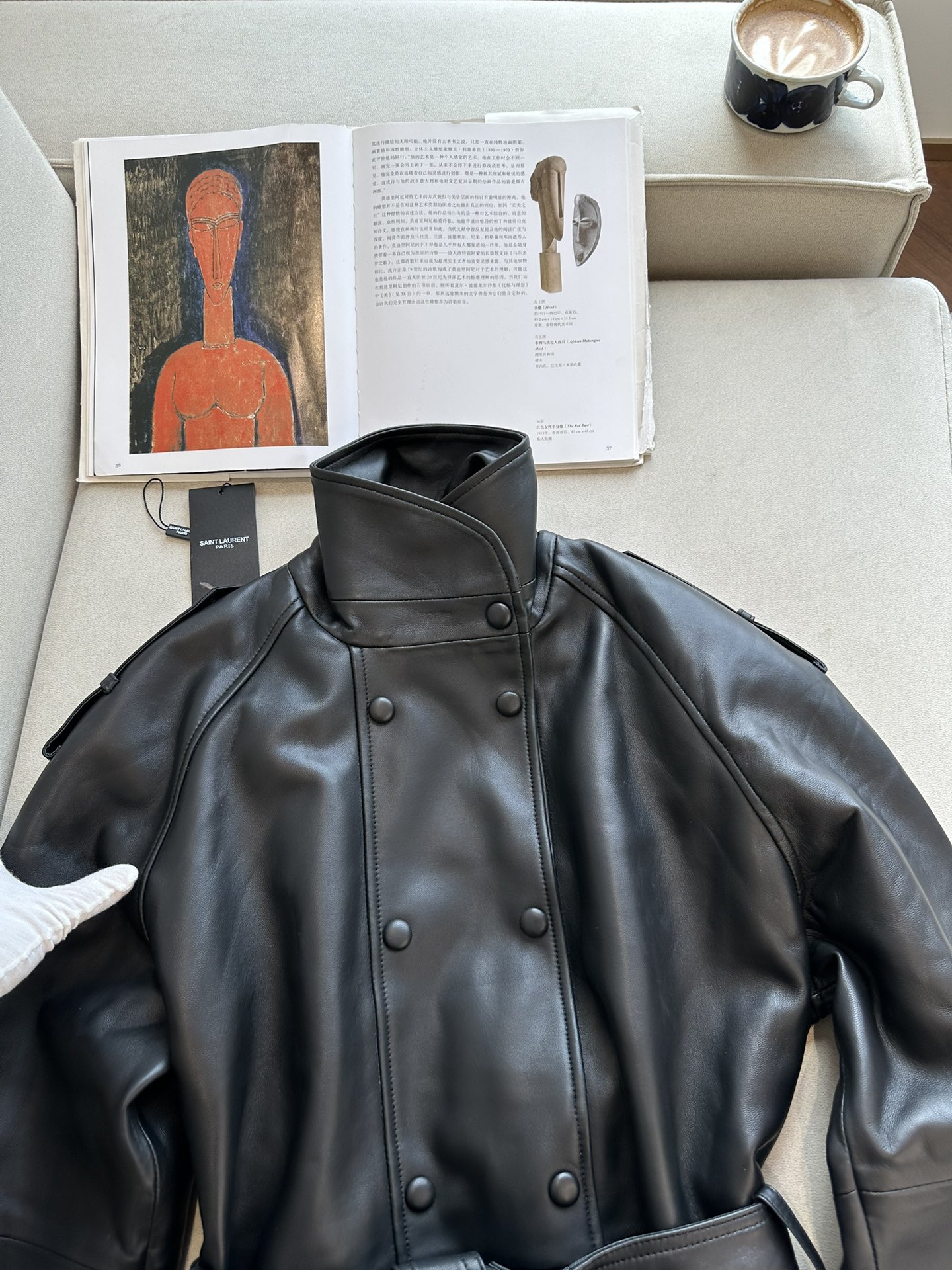 SAINT LAURENT Женская кожаная куртка SAINT LAURENT Женская кожаная куртка