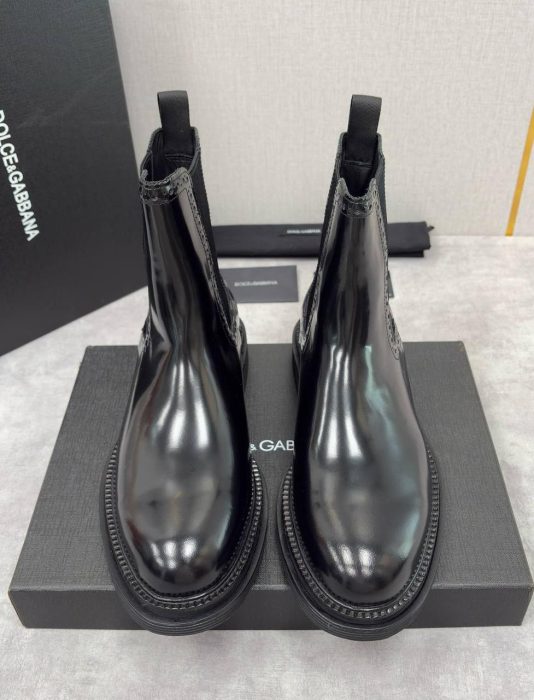 DOLCE & GABBANA Мужские ботинки из телячьей кожи