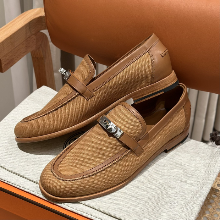  HERMES Женские лоферы Destin канва