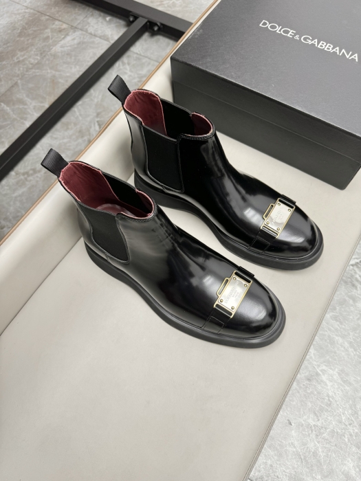 DOLCE & GABBANA Мужские ботинки из телячьей кожи