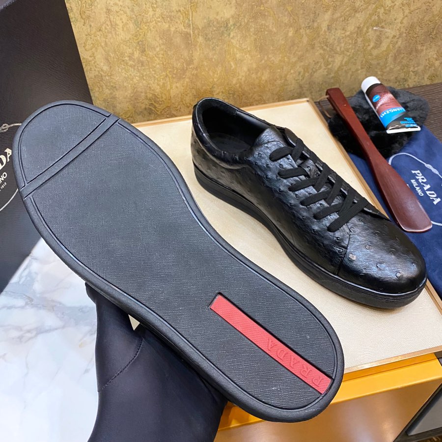 PRADA Мужские кеды из кожи страуса PRADA Мужские кеды из кожи страуса