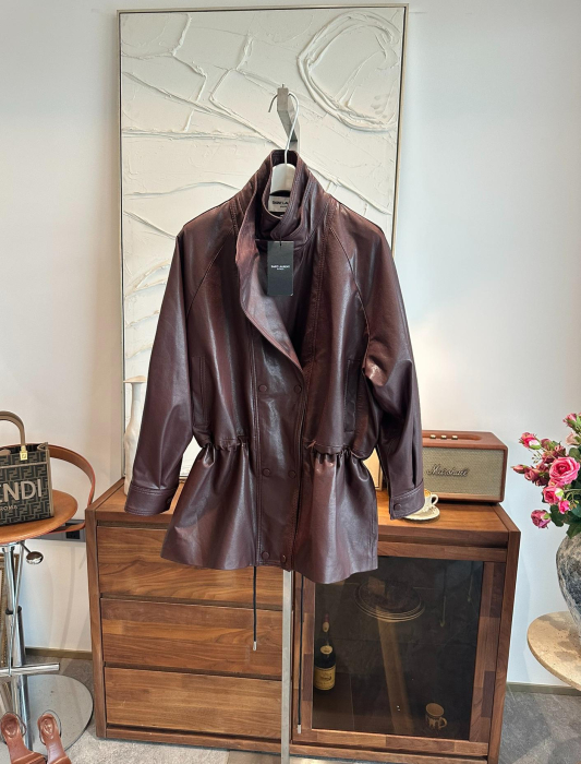 SAINT LAURENT Женская кожаная куртка