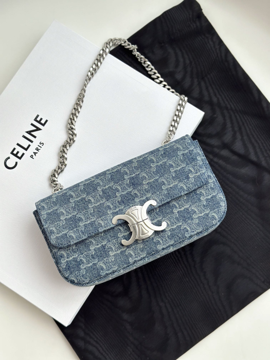  CELINE Женская сумка CLAUDE деним