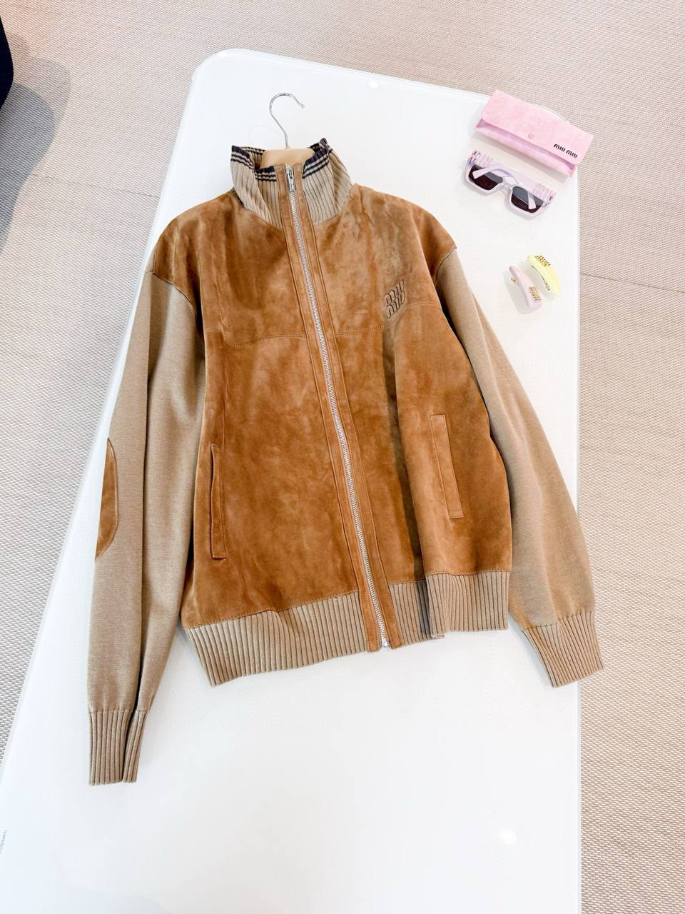 MIU MIU Женская замшевая ветровка MIU MIU Женская замшевая ветровка