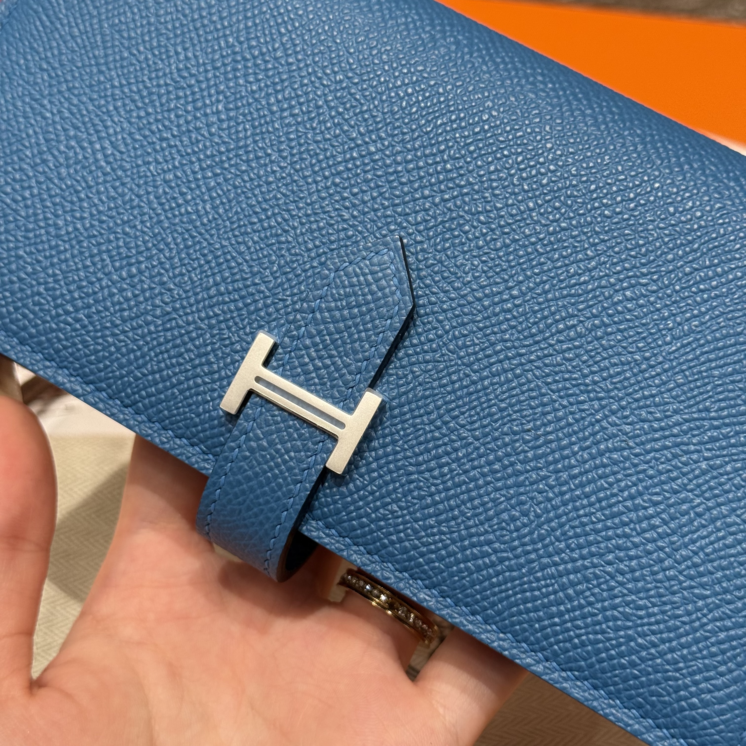 HERMES Кошелёк Bearn 17.5 см 7Q/Blue Mykonos Epsom HERMES Кошелёк Bearn 17.5 см 7Q/Blue Mykonos Epsom