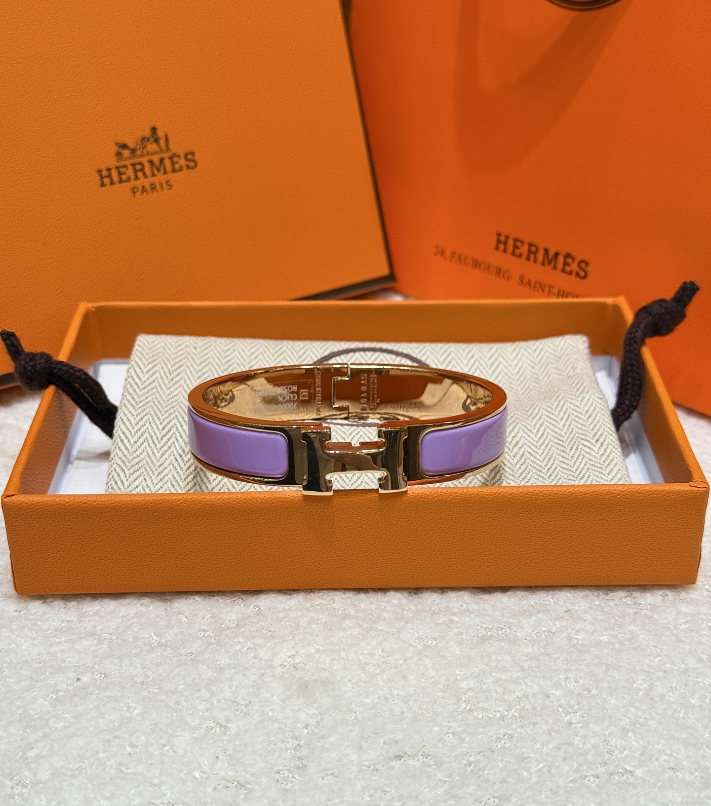 HERMES Браслет Clic H с застёжкой-тогл