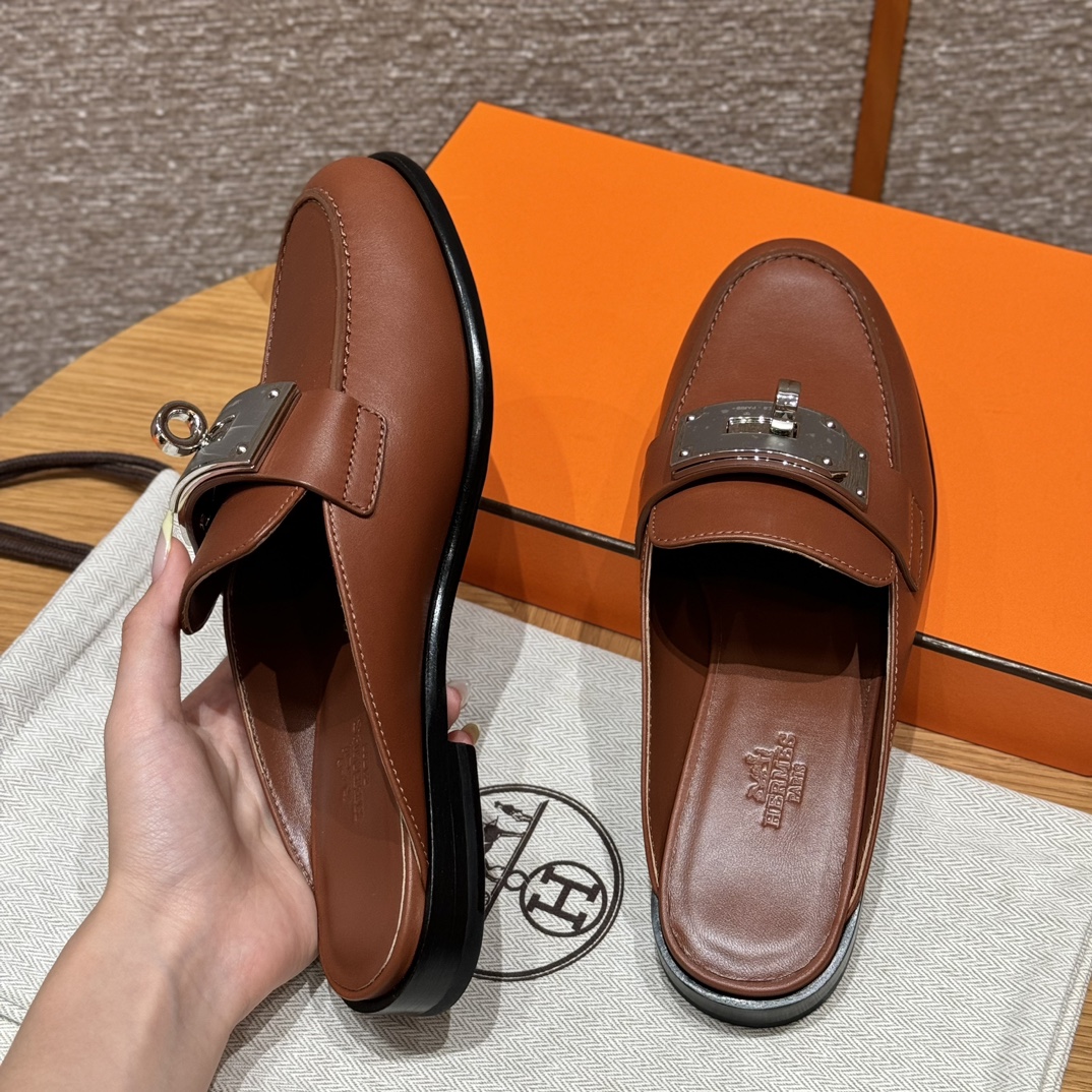 HERMES Женские мюли Lota телячья кожа