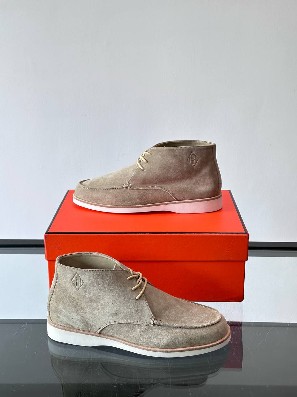 HERMES Мужские замшевые ботинки HERMES Мужские замшевые ботинки