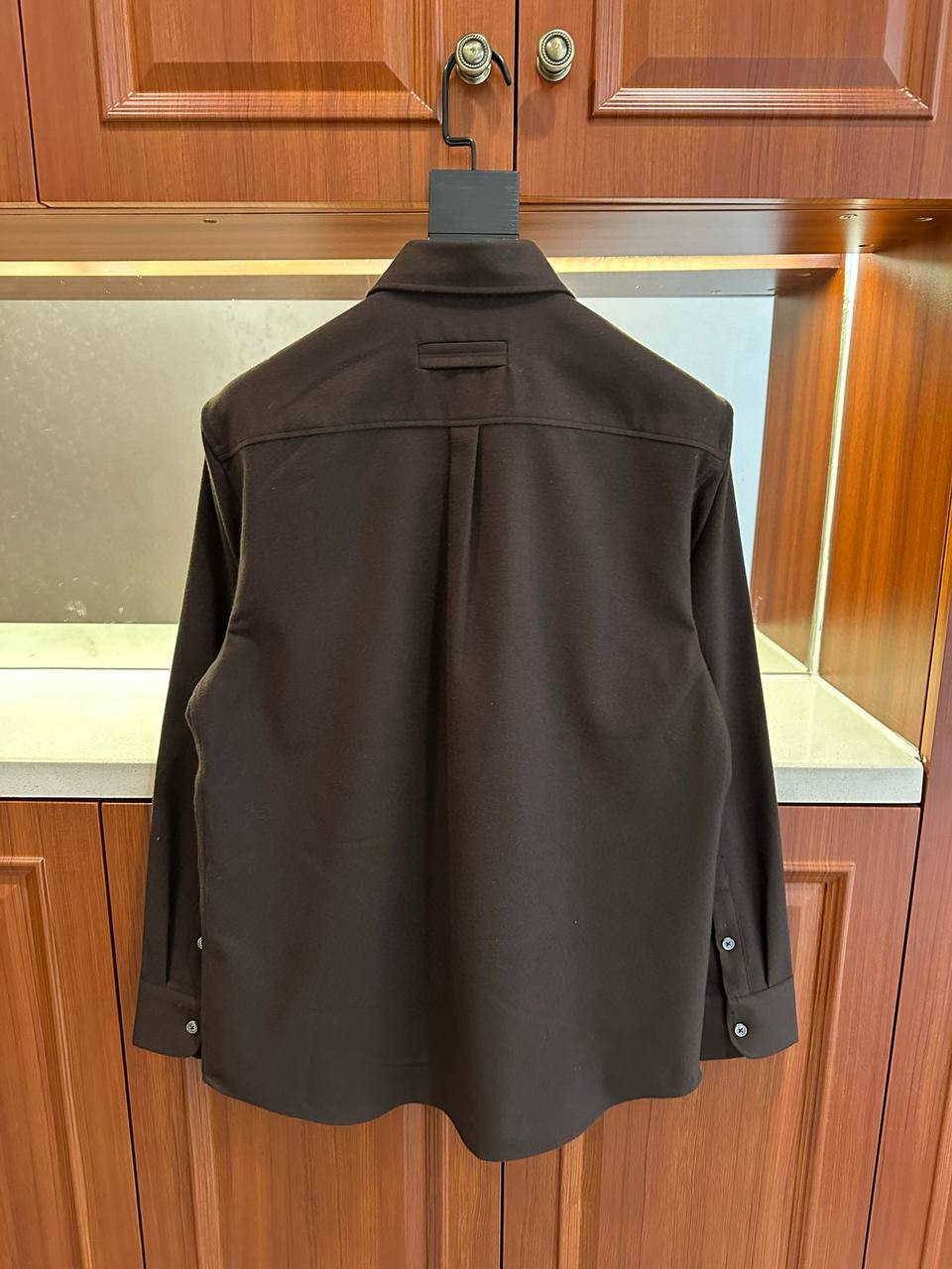 ERMENEGILDO ZEGNA Мужская рубашка из кашемира и шерсти ERMENEGILDO ZEGNA Мужская рубашка из кашемира и шерсти