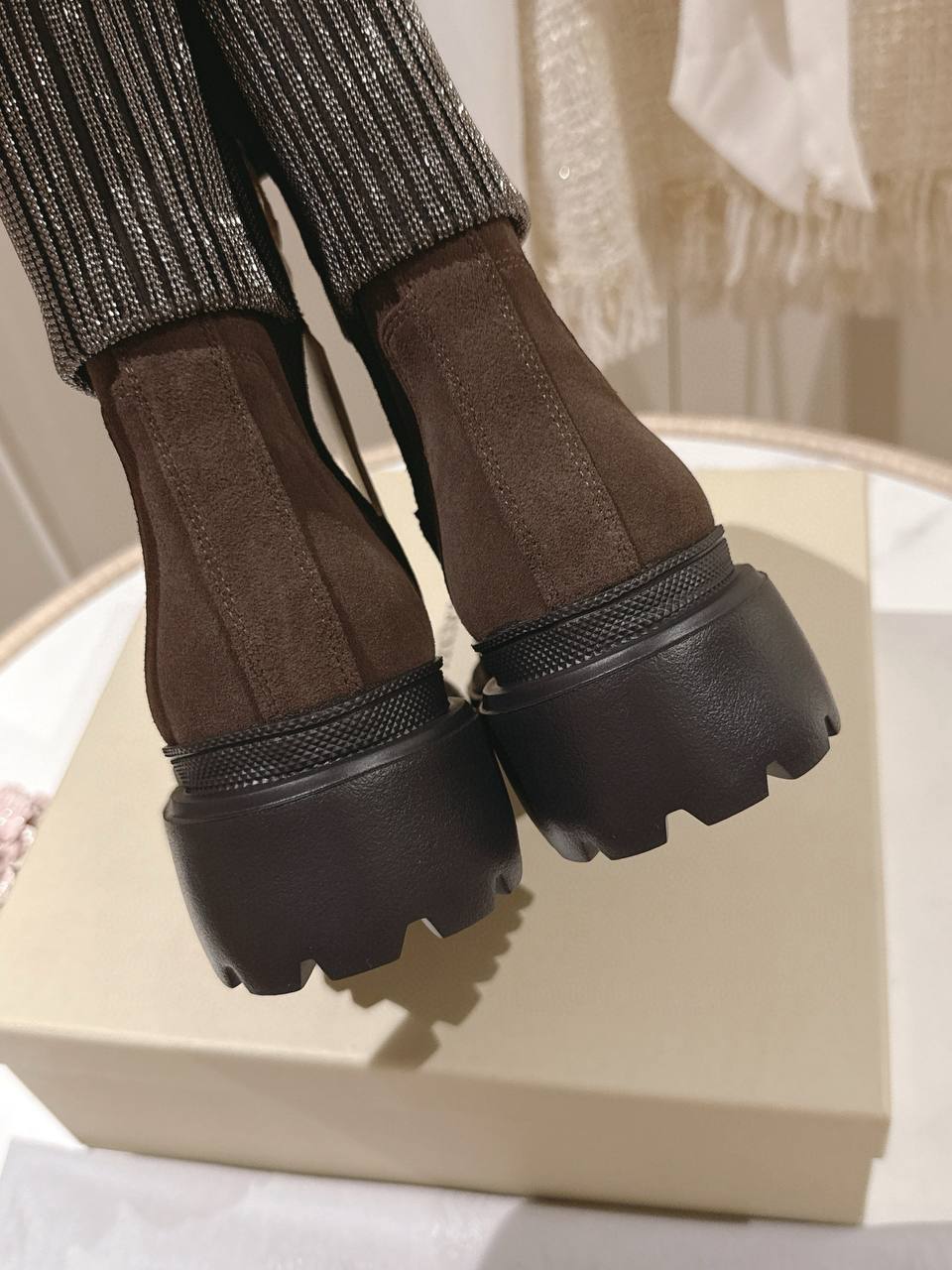 BRUNELLO CUCINELLI Женские сапоги из телячьей кожи BRUNELLO CUCINELLI Женские сапоги из телячьей кожи