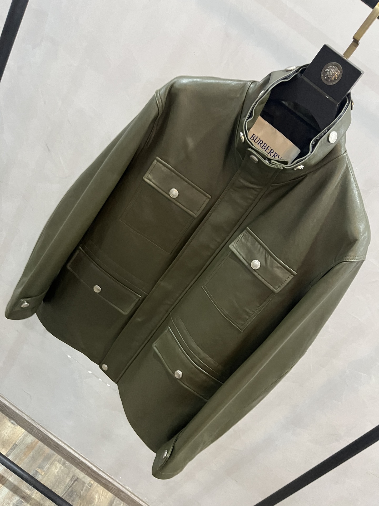 BURBERRY Мужская кожаная куртка BURBERRY Мужская кожаная куртка