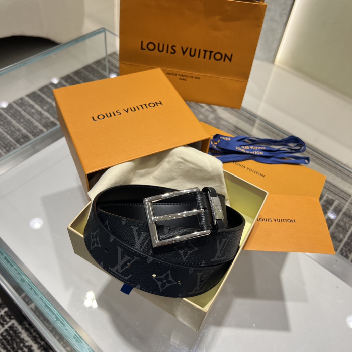  LOUIS VUITTON Двусторонний мужской ремень с пряжкой
