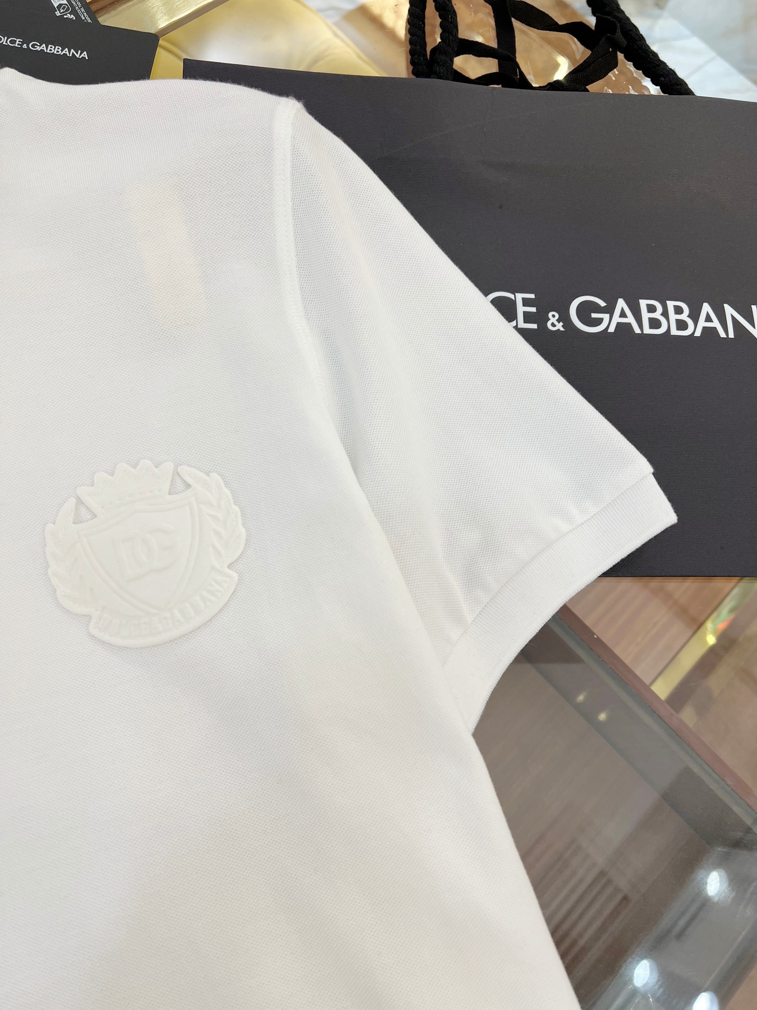 DOLCE & GABBANA Мужская футболка-поло хлопок DOLCE & GABBANA Мужская футболка-поло хлопок