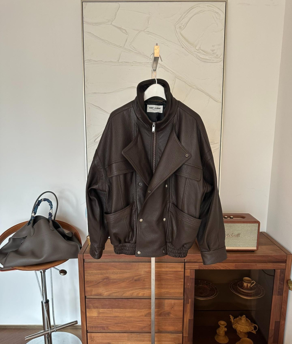 SAINT LAURENT Женская кожаная куртка